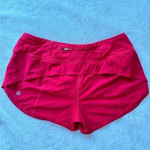 NEW Lululemon Speed Up shorts size 6 Red inseam 2.5"